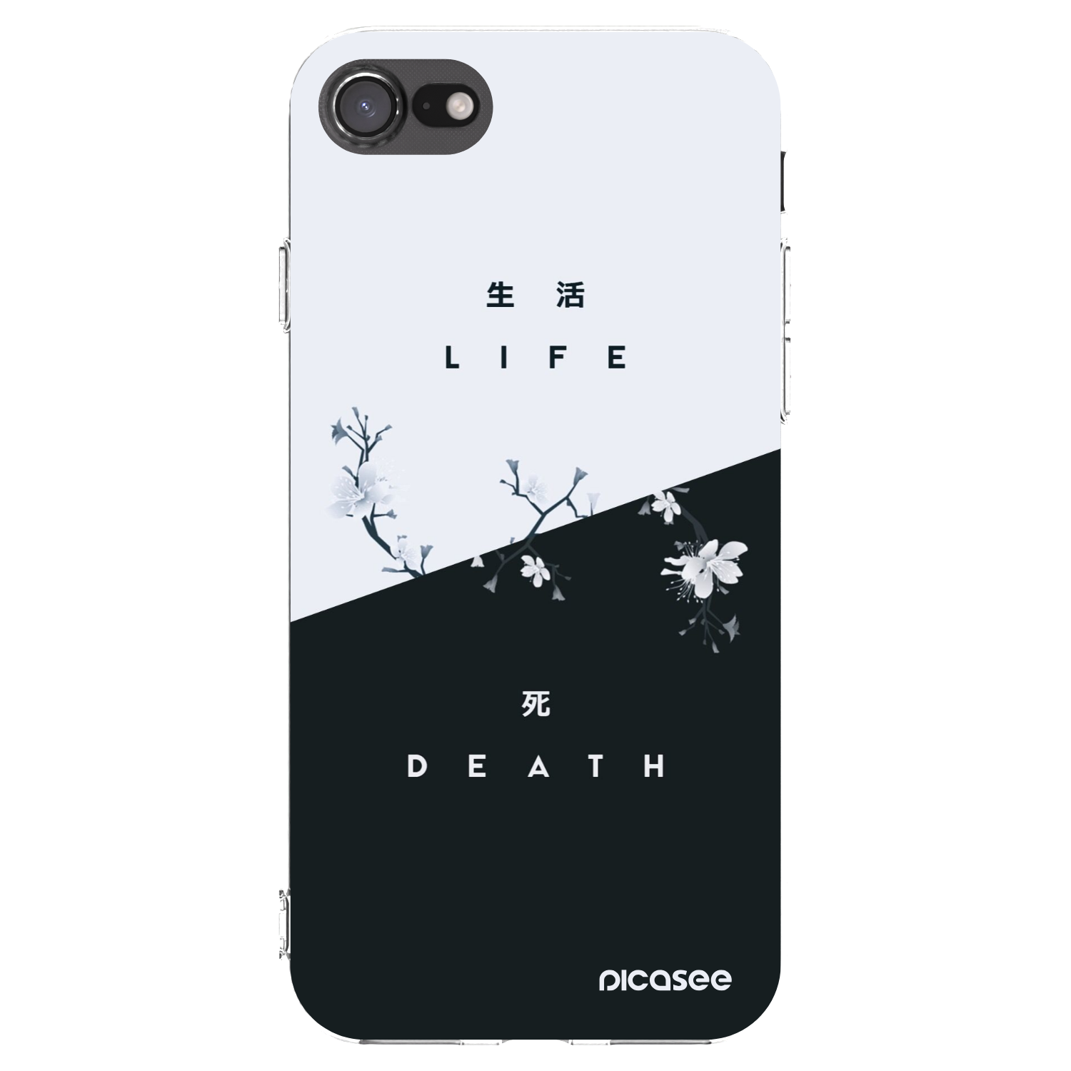 Picasee silikonski prozorni ovitek za Apple iPhone SE 2020 - Life - Death