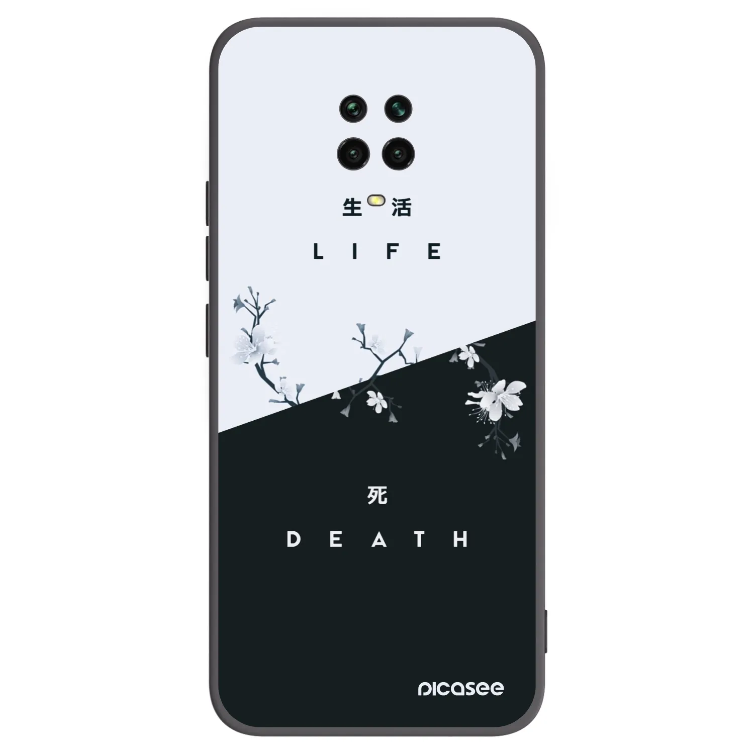 Picasee silikonski črni ovitek za Xiaomi Redmi Note 9 Pro - Life - Death