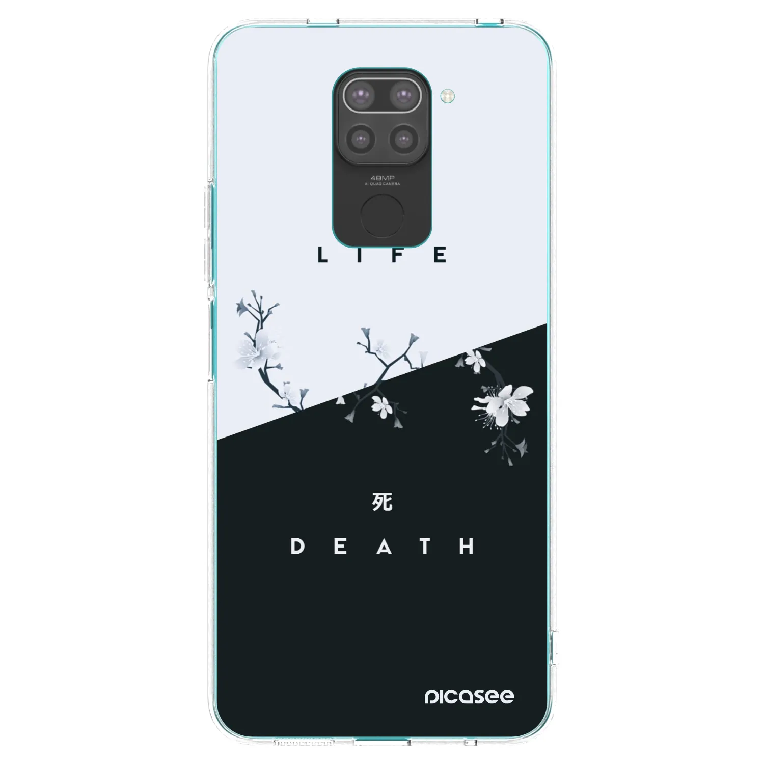 Picasee silikonski črni ovitek za Xiaomi Redmi Note 9 - Life - Death