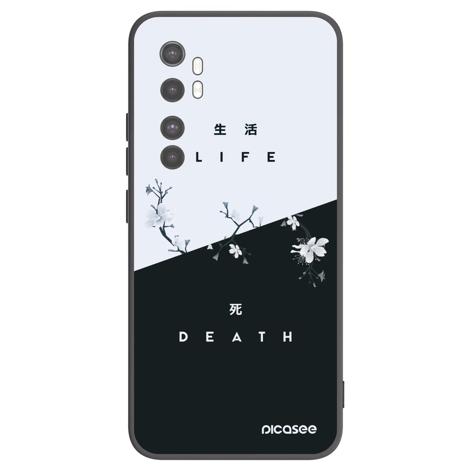 Picasee silikonski črni ovitek za Xiaomi Mi Note 10 Lite - Life - Death
