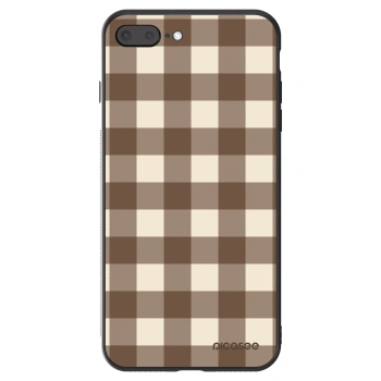 Ovitek za Apple iPhone 7 Plus - Brown grid