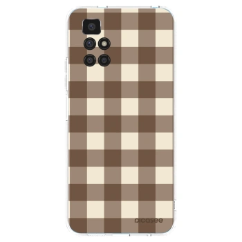 Picasee silikonski prozorni ovitek za Xiaomi Redmi 10 - Brown grid