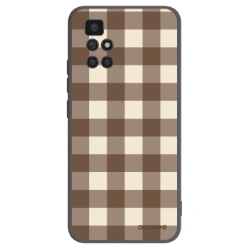 Picasee silikonski črni ovitek za Xiaomi Redmi 10 - Brown grid