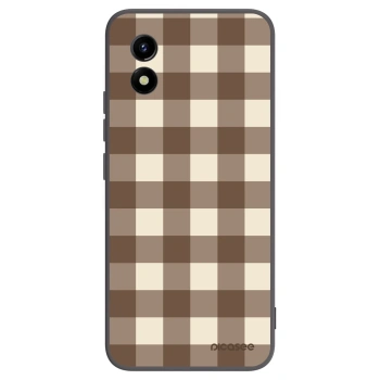 Picasee silikonski črni ovitek za Vivo Y01 - Brown grid