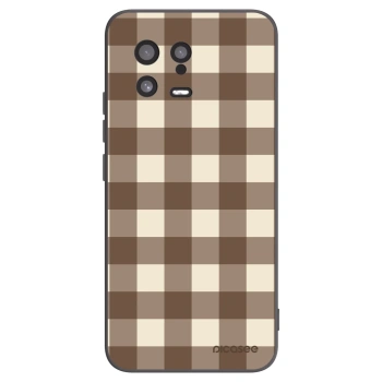 Picasee silikonski črni ovitek za Xiaomi 13 - Brown grid
