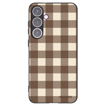 Picasee silikonski črni ovitek za Samsung Galaxy S24+ S926B 5G - Brown grid