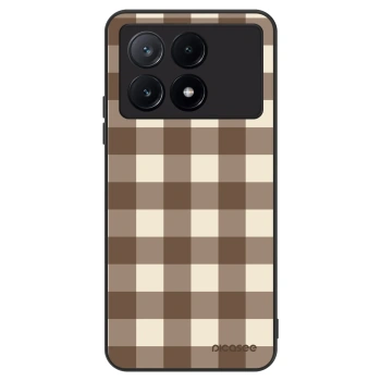 Ovitek za Xiaomi Poco X6 Pro - Brown grid