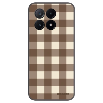 Picasee silikonski črni ovitek za Xiaomi Poco X6 Pro - Brown grid