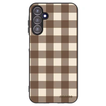 Picasee silikonski črni ovitek za Samsung Galaxy A15 A155F 4G - Brown grid
