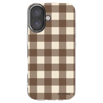 Picasee silikonski prozorni ovitek za Apple iPhone 16 - Brown grid