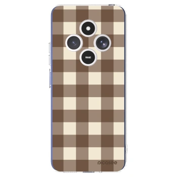 Picasee silikonski prozorni ovitek za Xiaomi Redmi 14C - Brown grid