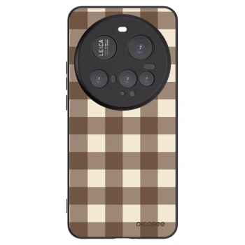 Picasee silikonski črni ovitek za Xiaomi 15 Ultra - Brown grid