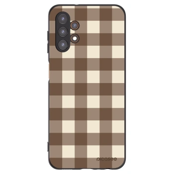 Picasee silikonski črni ovitek za Samsung Galaxy A13 5G - Brown grid