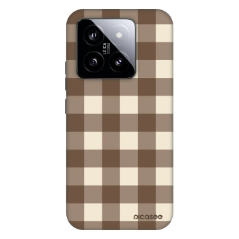 Ovitek za Xiaomi 14 - Brown grid