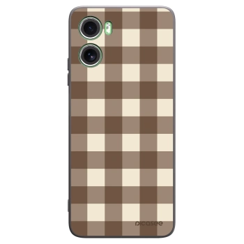 Picasee silikonski črni ovitek za Motorola Moto G06 - Brown grid