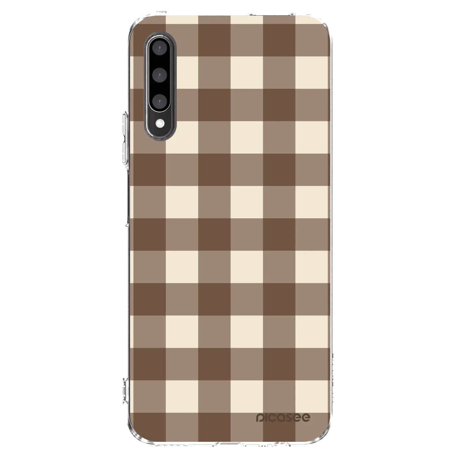 Picasee silikonski prozorni ovitek za Honor 9X Pro - Brown grid