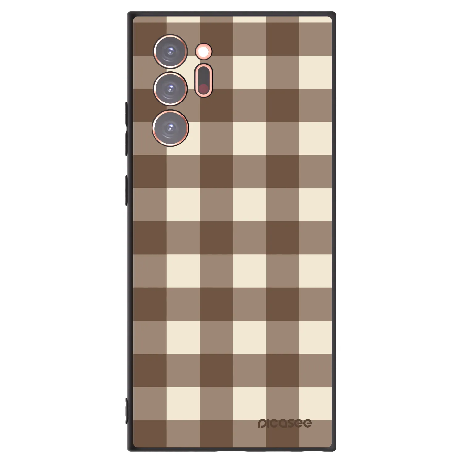 Picasee silikonski črni ovitek za Samsung Galaxy Note 20 Ultra - Brown grid