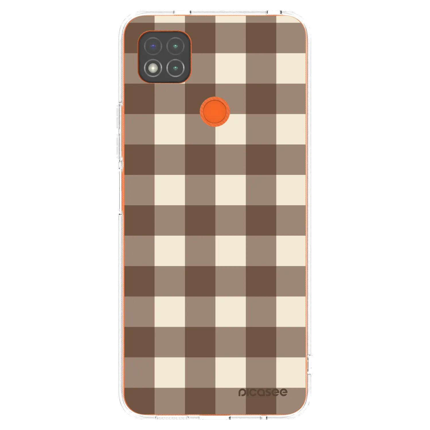 Picasee silikonski prozorni ovitek za Xiaomi Redmi 9C - Brown grid