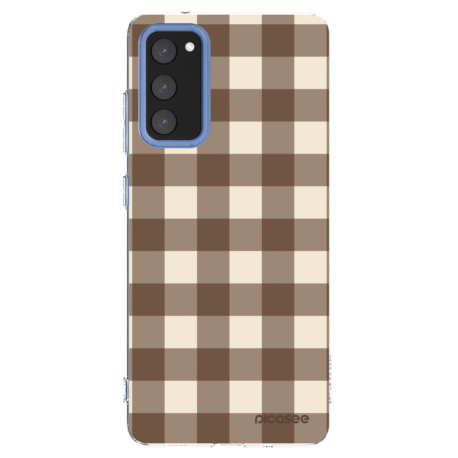 Picasee silikonski prozorni ovitek za Samsung Galaxy S20 FE - Brown grid