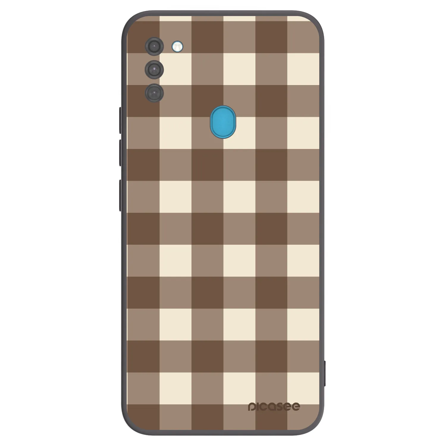 Picasee silikonski črni ovitek za Samsung Galaxy M11 - Brown grid