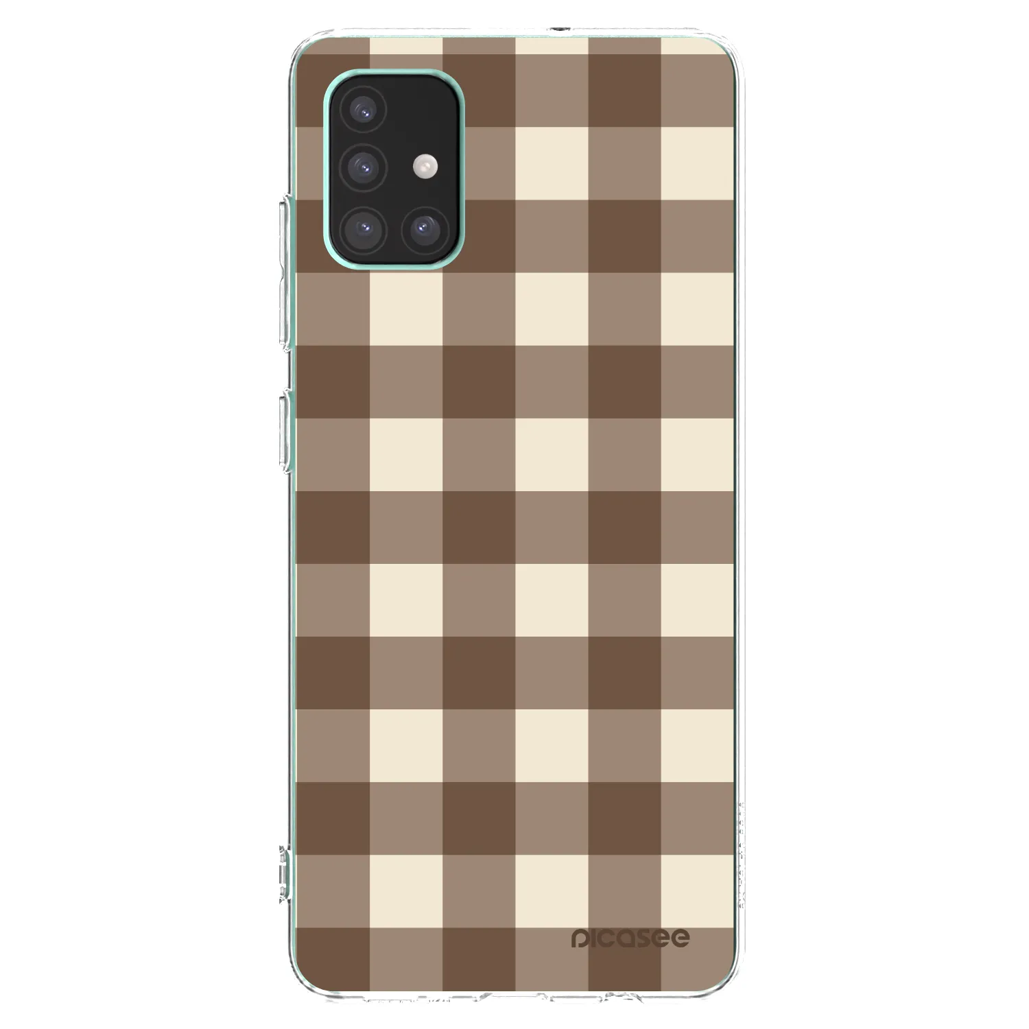 Picasee silikonski prozorni ovitek za Samsung Galaxy M51 M515F - Brown grid