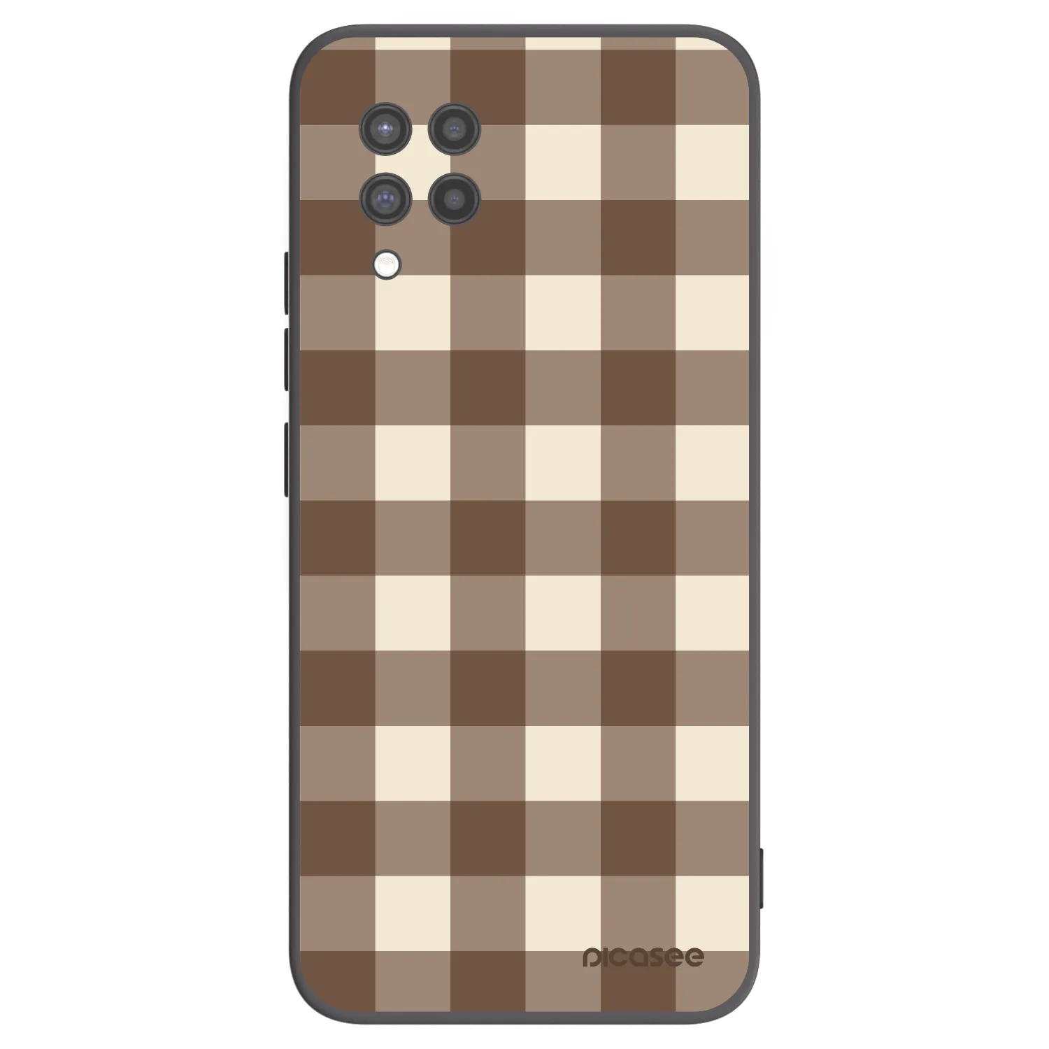 Picasee silikonski črni ovitek za Samsung Galaxy A42 A426B - Brown grid