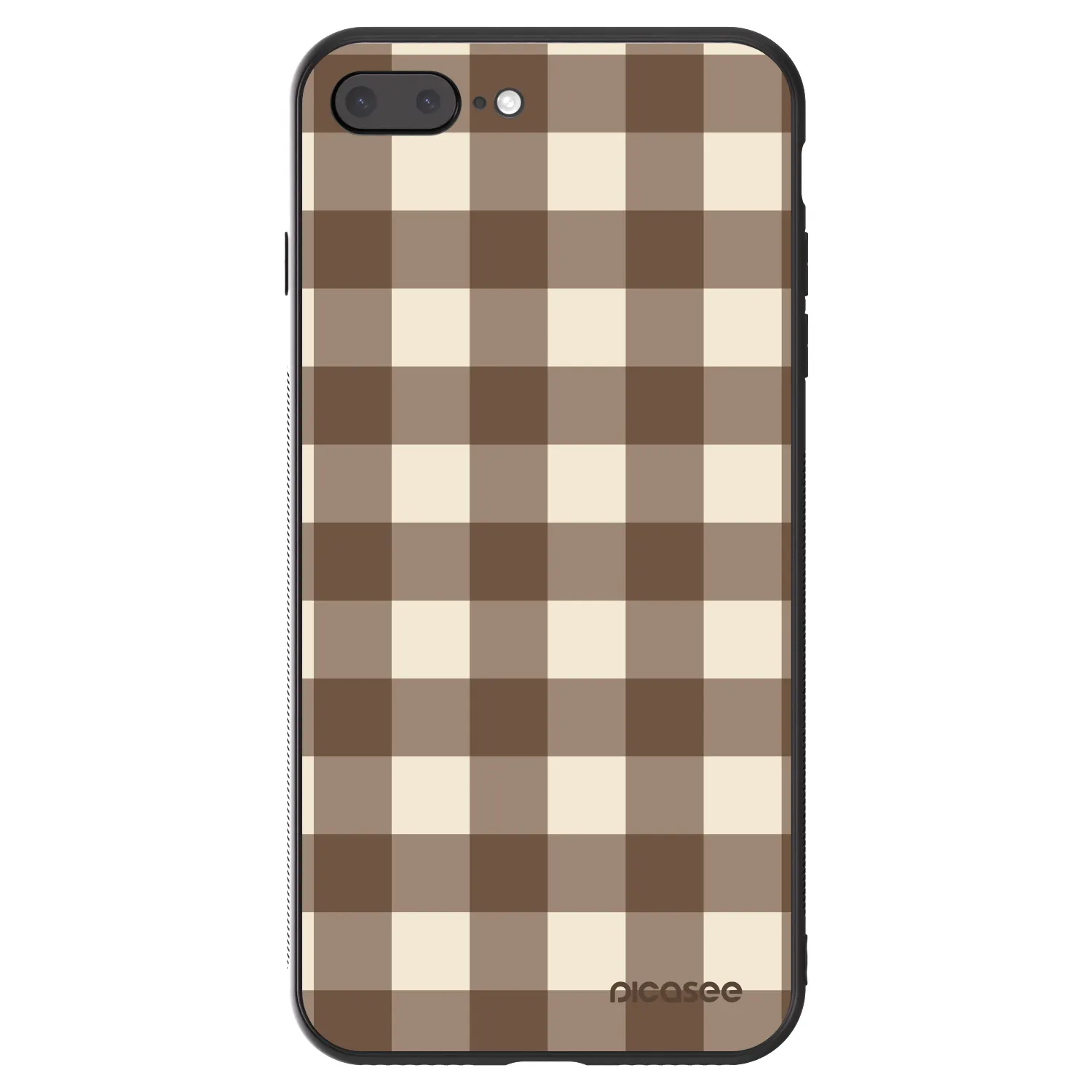 Picasee ULTIMATE CASE za Apple iPhone 7 Plus - Brown grid