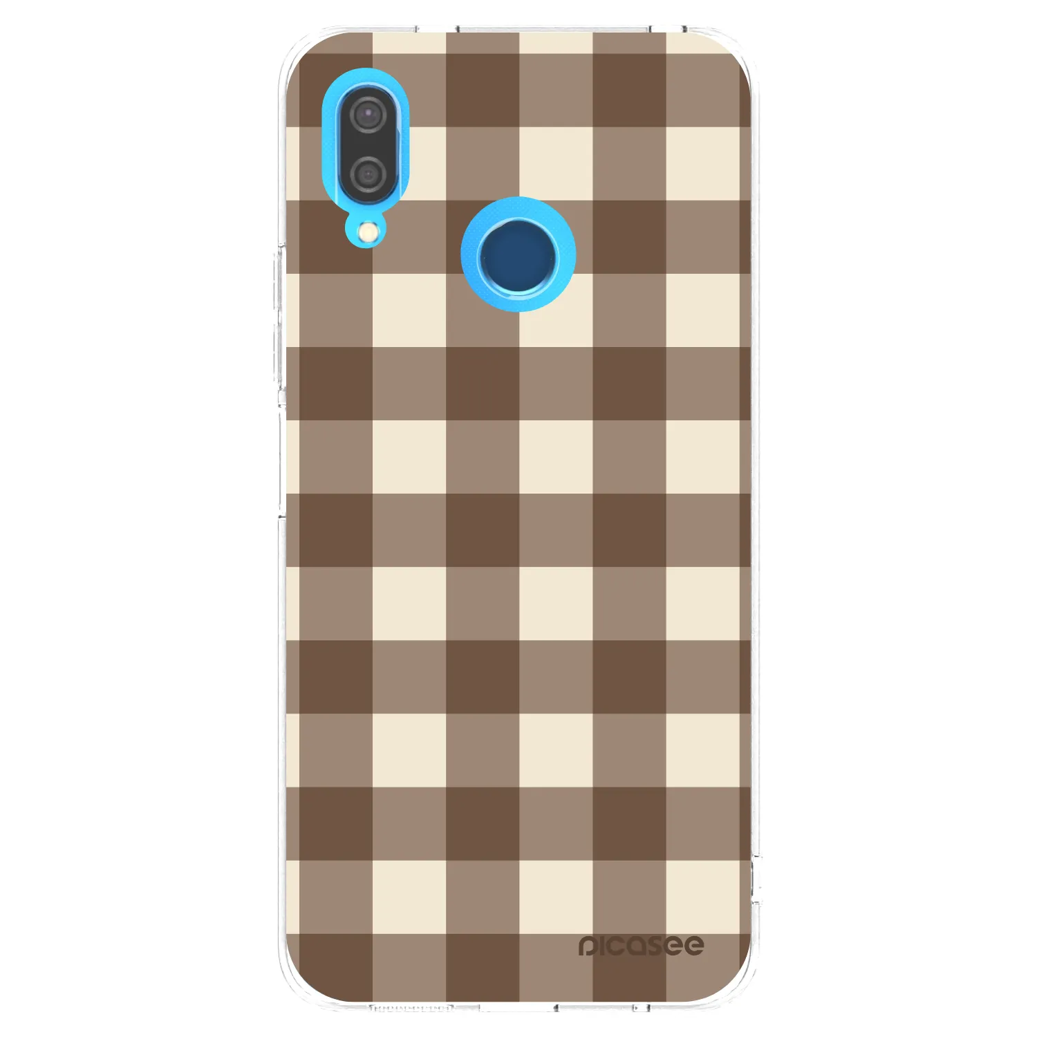 Picasee silikonski prozorni ovitek za Huawei P20 Lite - Brown grid