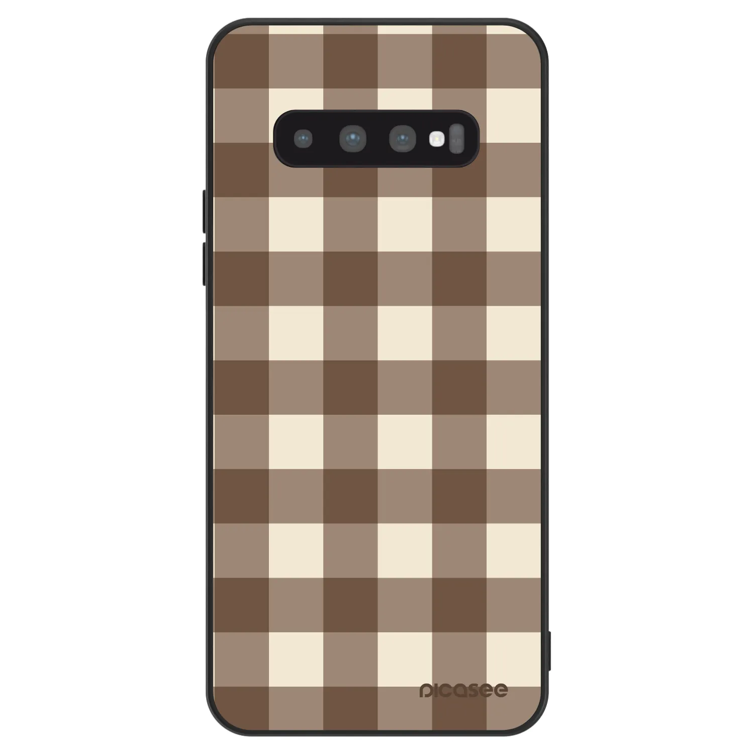 Picasee ULTIMATE CASE za Samsung Galaxy S10 G973 - Brown grid