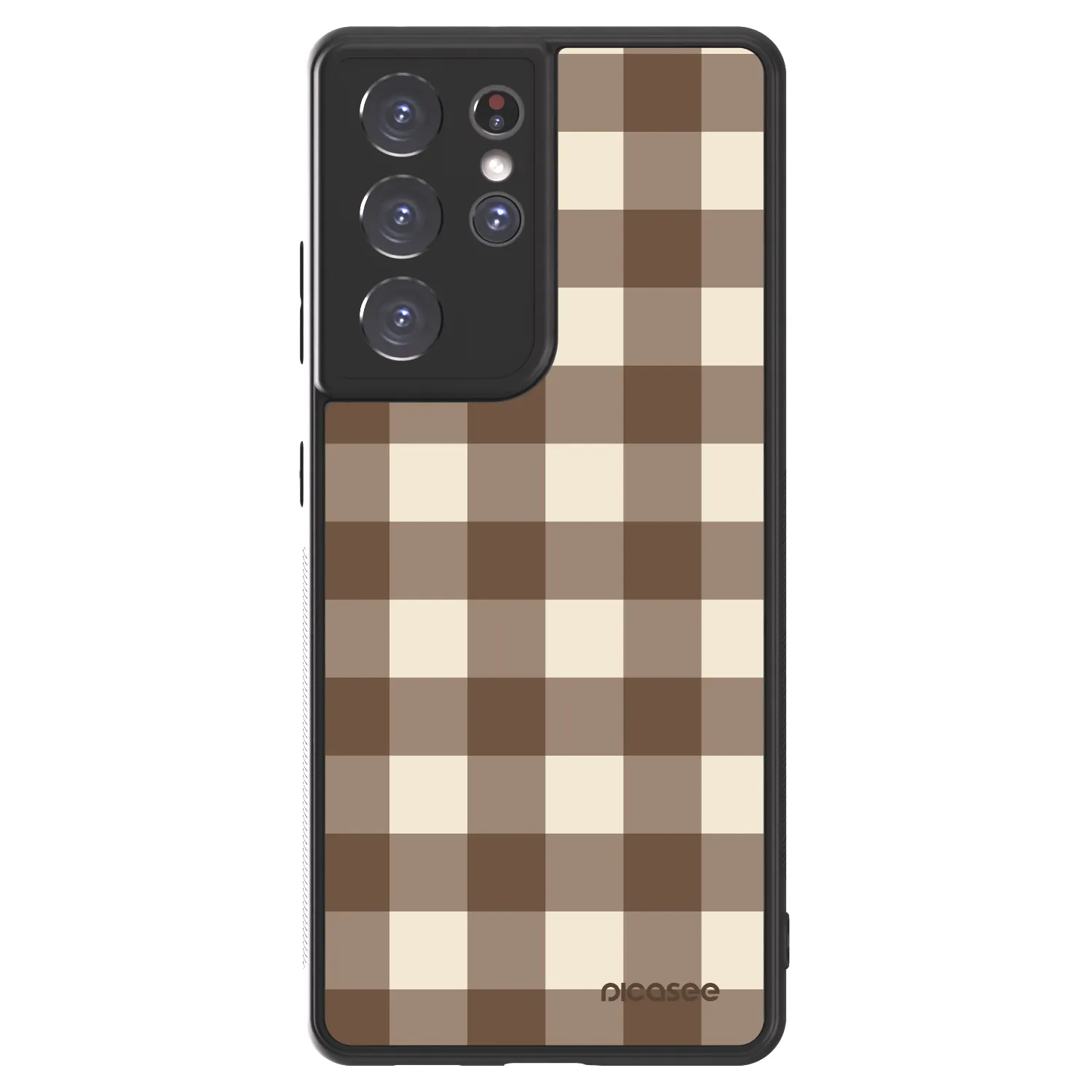Picasee ULTIMATE CASE za Samsung Galaxy S21 Ultra 5G G998B - Brown grid