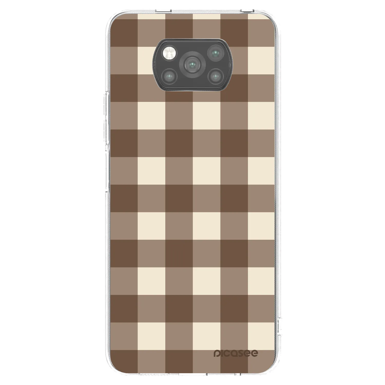 Picasee silikonski črni ovitek za Xiaomi Poco X3 Pro - Brown grid