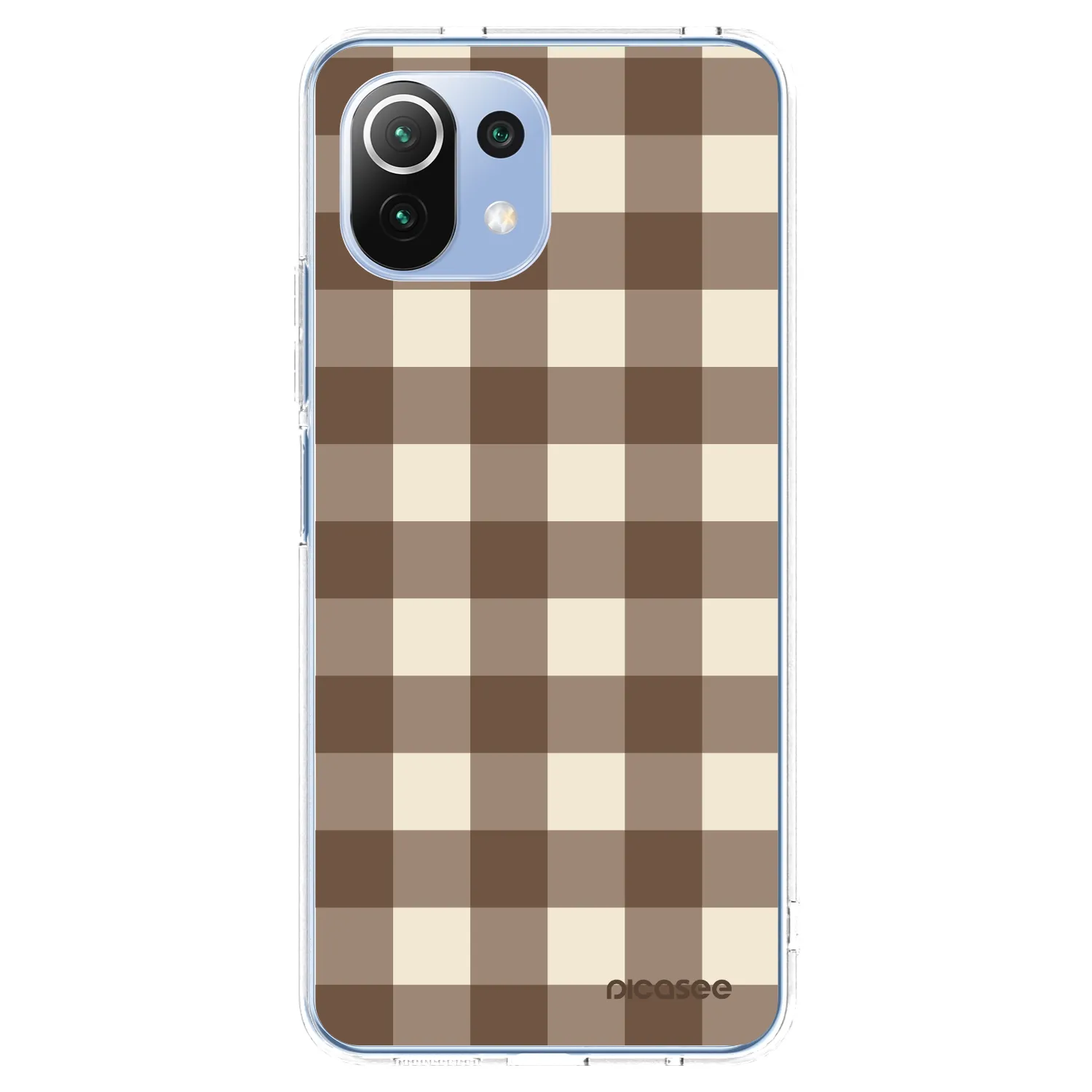Picasee silikonski prozorni ovitek za Xiaomi Mi 11 Lite - Brown grid