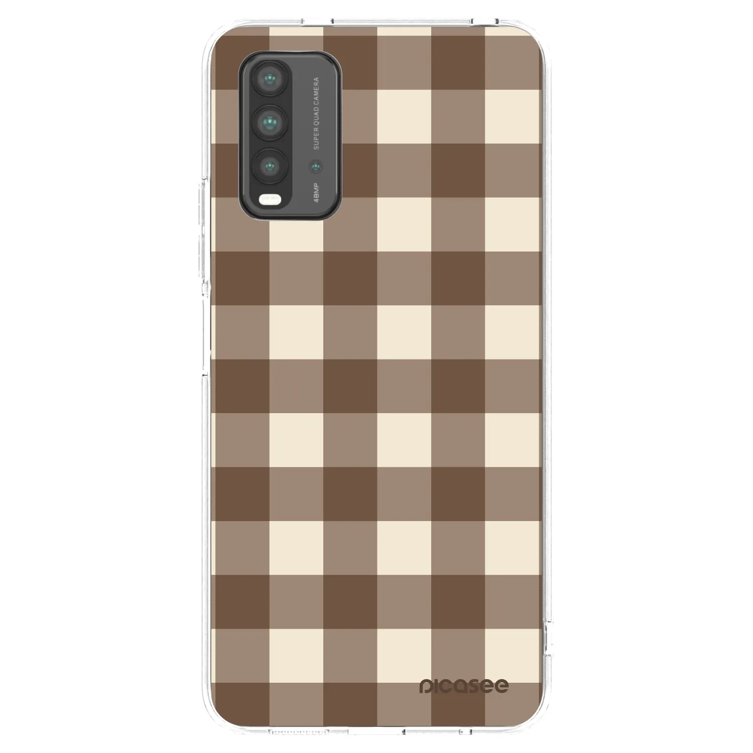 Picasee silikonski črni ovitek za Xiaomi Redmi 9T - Brown grid
