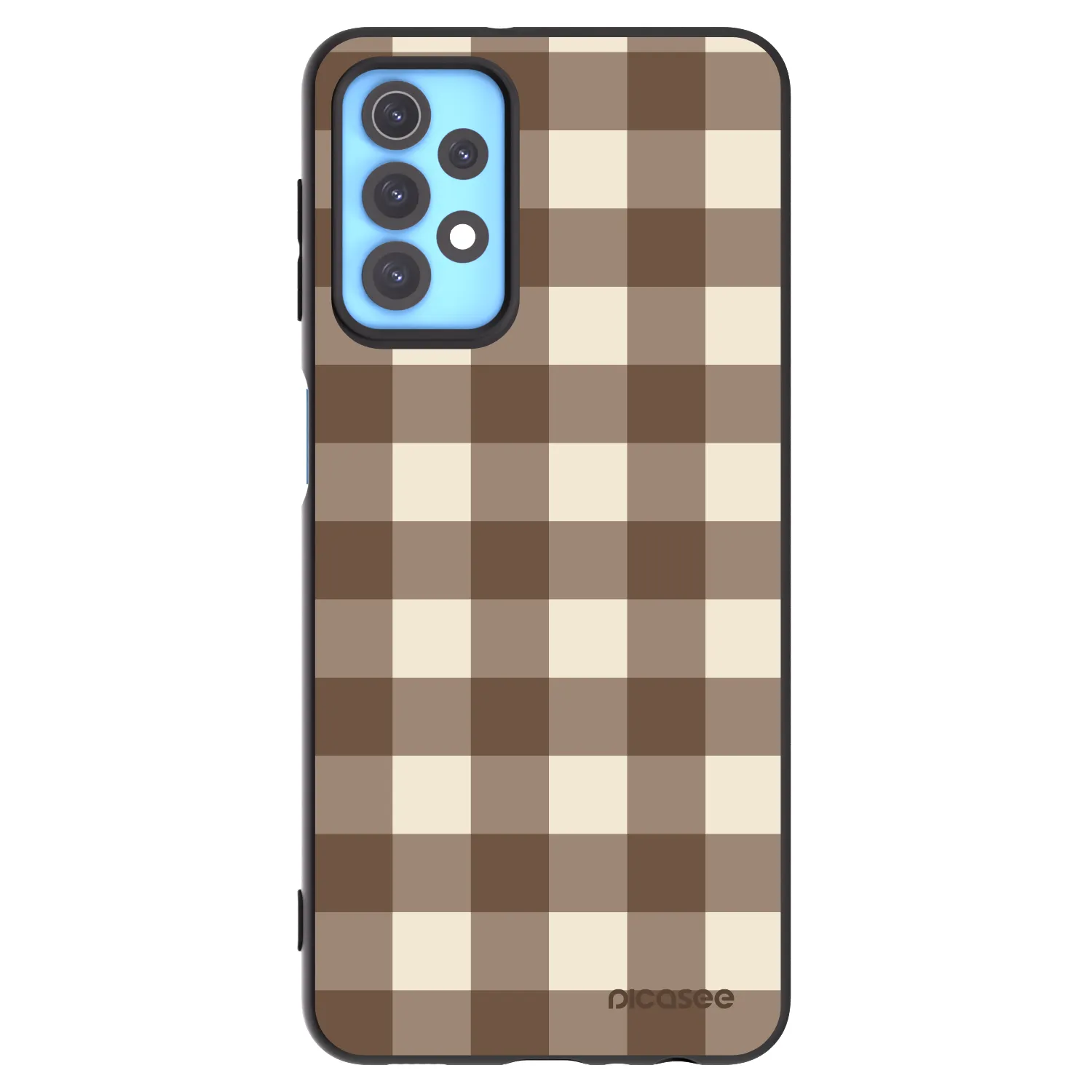 Picasee silikonski črni ovitek za Samsung Galaxy A32 4G SM-A325F - Brown grid