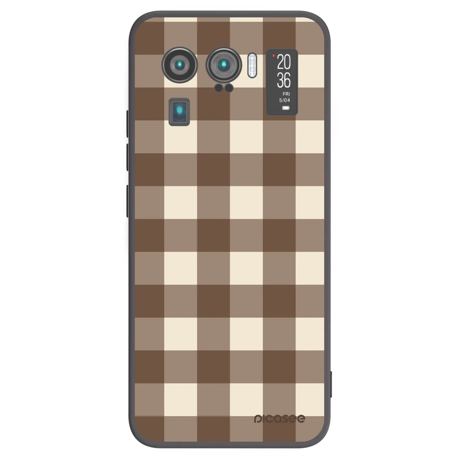 Picasee silikonski črni ovitek za Xiaomi Mi 11 Ultra - Brown grid