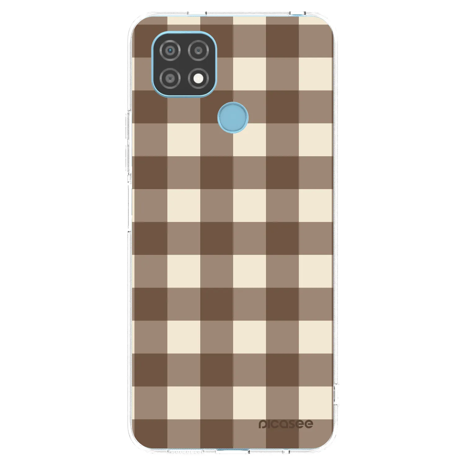 Picasee silikonski prozorni ovitek za Realme C21 - Brown grid