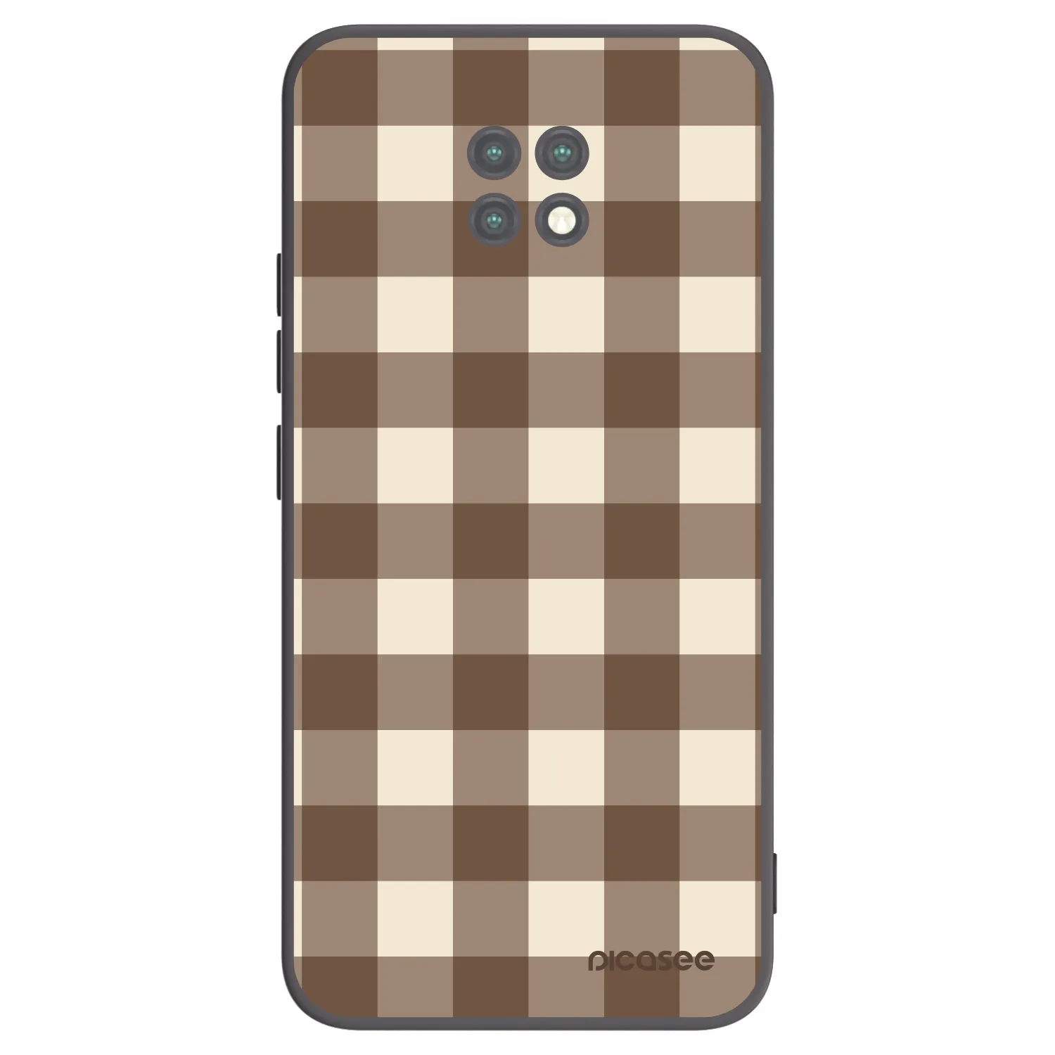 Picasee silikonski črni ovitek za Xiaomi Redmi Note 9T - Brown grid