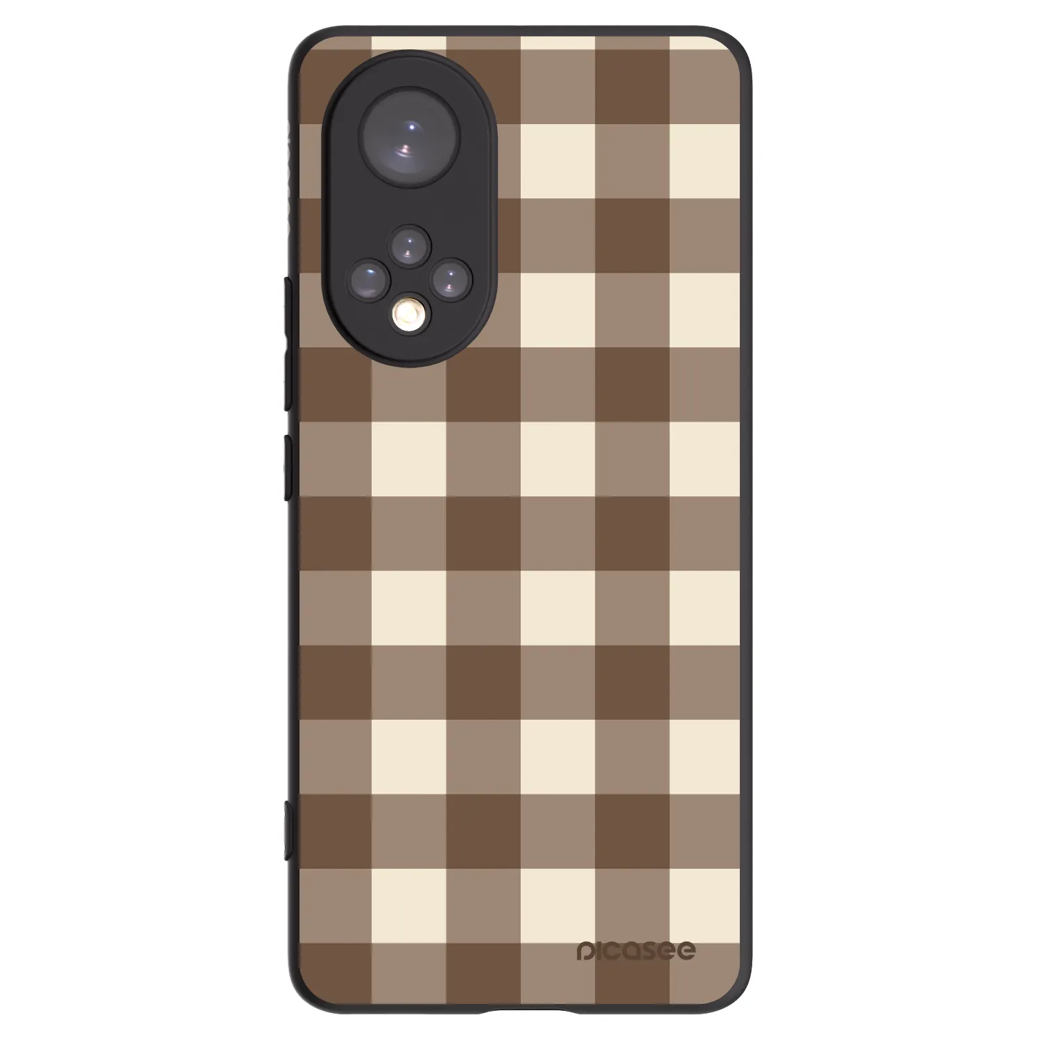 Picasee silikonski črni ovitek za Honor 50 5G - Brown grid