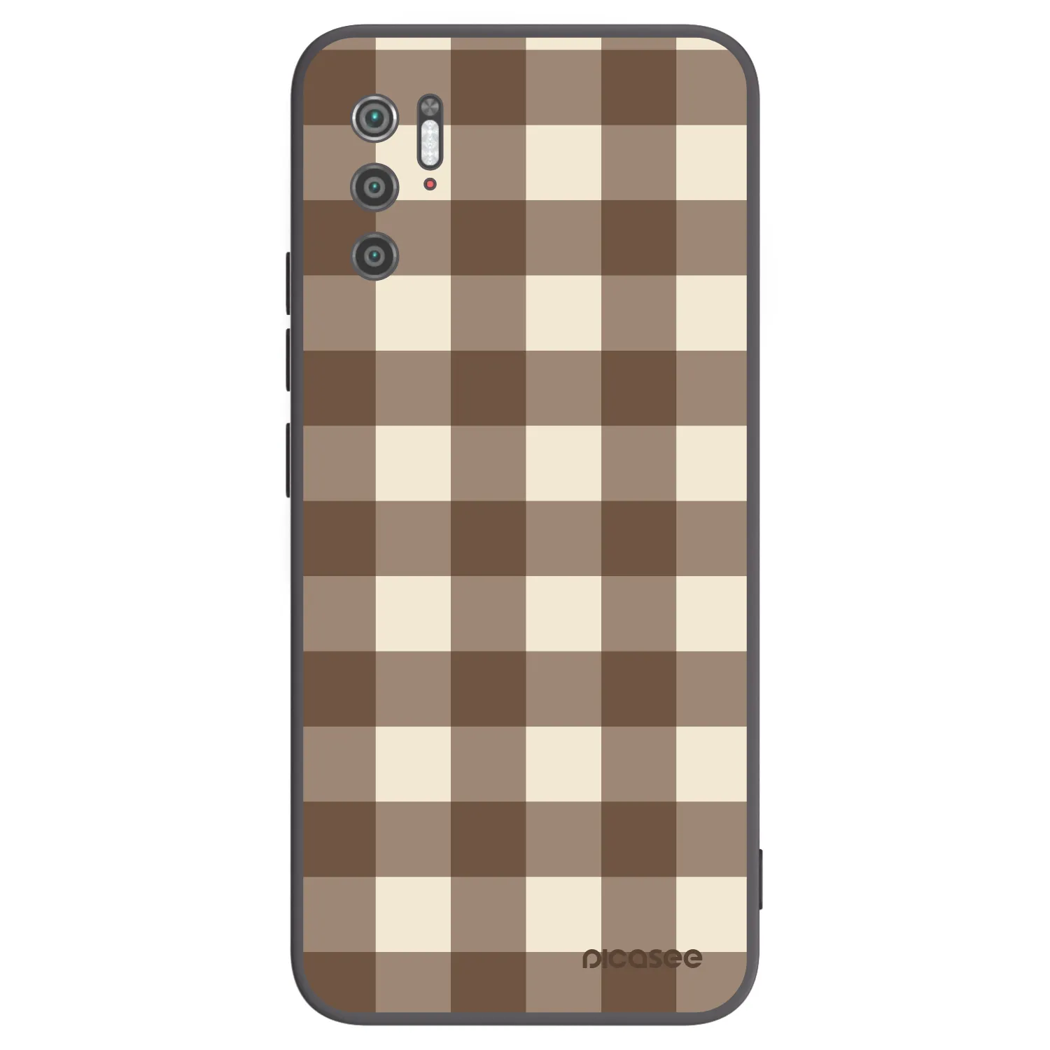 Picasee silikonski črni ovitek za Xiaomi Poco M3 Pro 5G - Brown grid