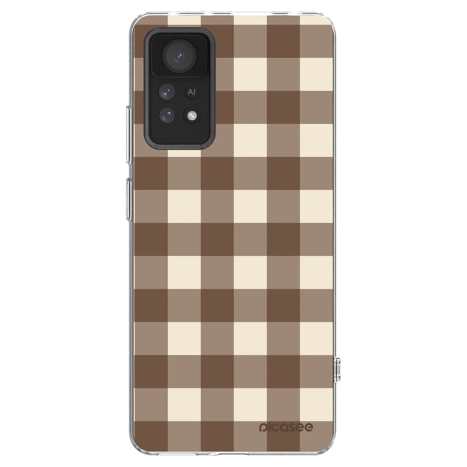 Picasee silikonski prozorni ovitek za Xiaomi Redmi Note 11 Pro 5G - Brown grid