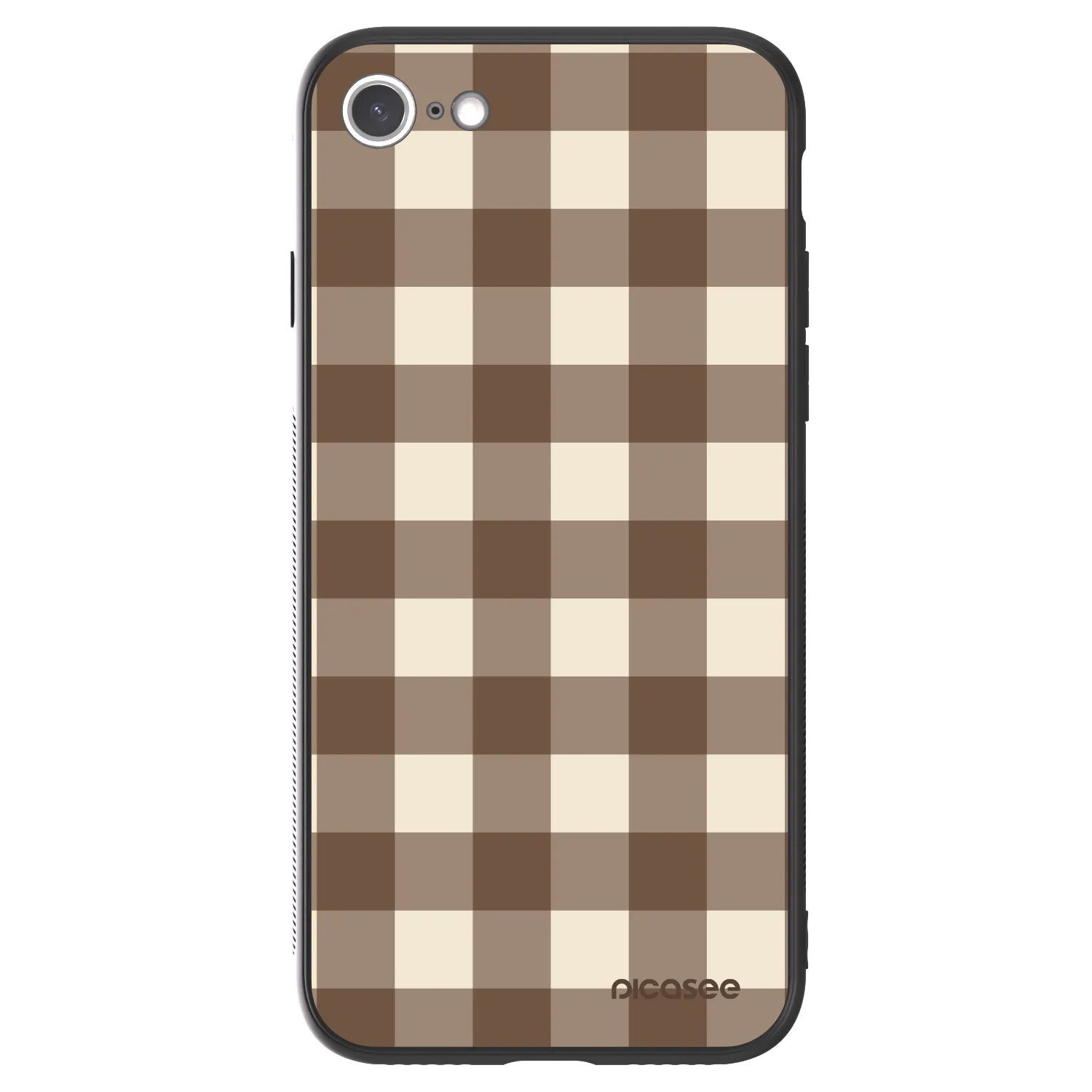 Picasee ULTIMATE CASE za Apple iPhone SE 2022 - Brown grid