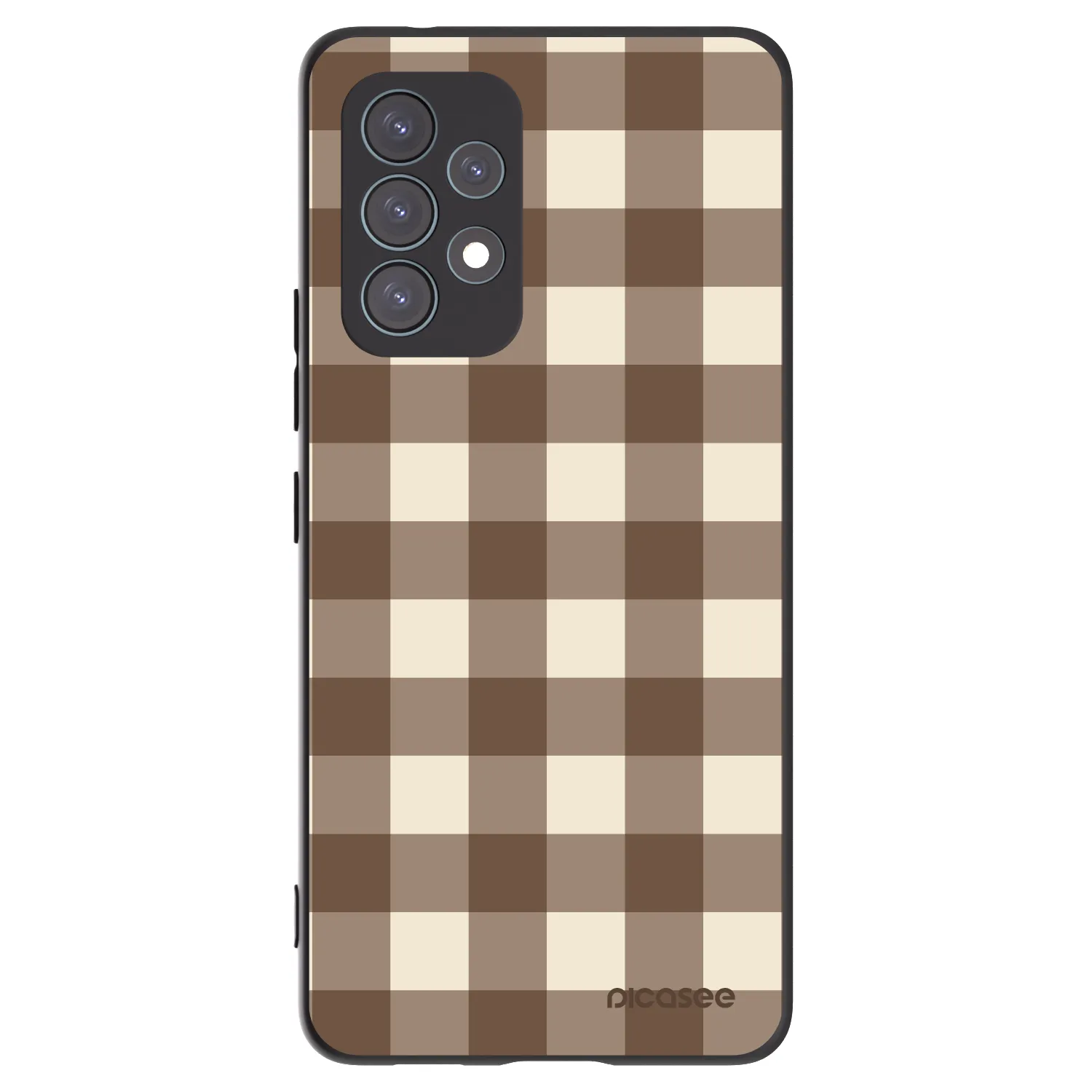 Picasee silikonski črni ovitek za Samsung Galaxy A53 5G A536 - Brown grid