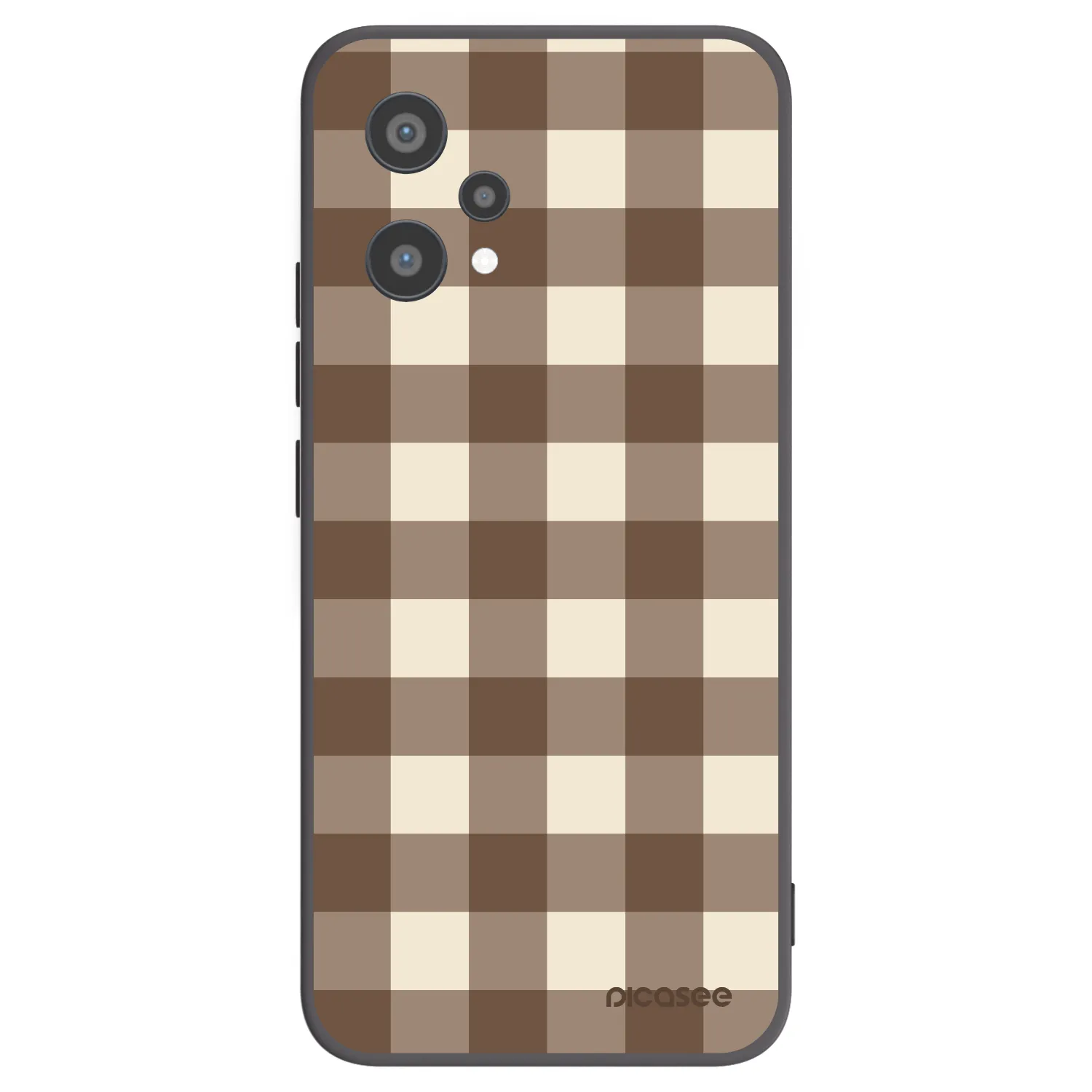 Picasee silikonski črni ovitek za Realme 9 Pro 5G - Brown grid