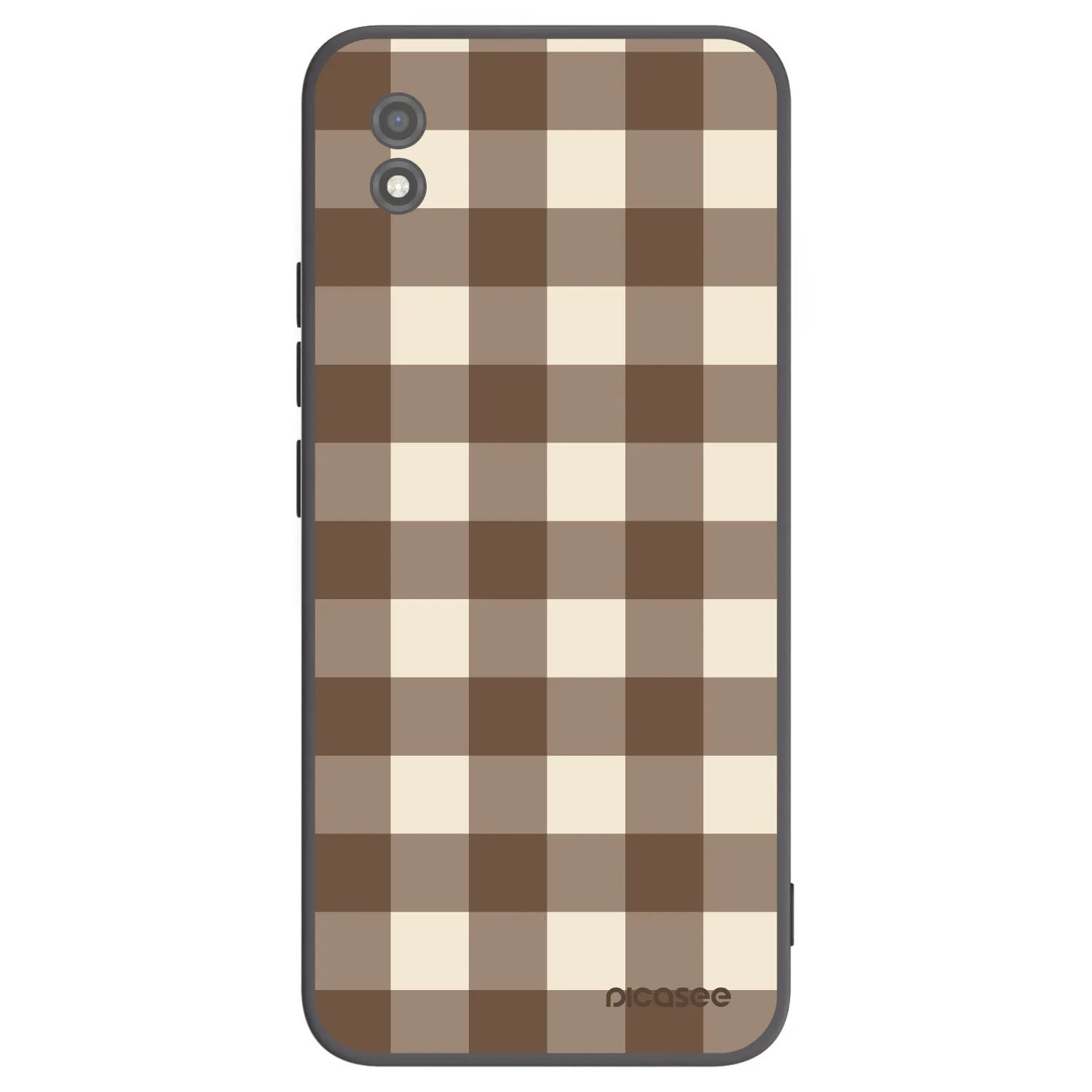 Picasee silikonski črni ovitek za Realme C11 (2021) - Brown grid
