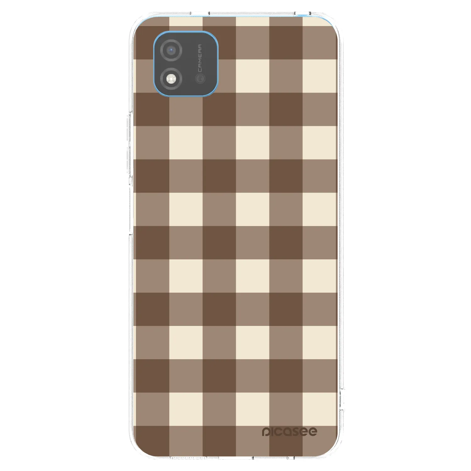 Picasee silikonski prozorni ovitek za Realme C11 (2021) - Brown grid