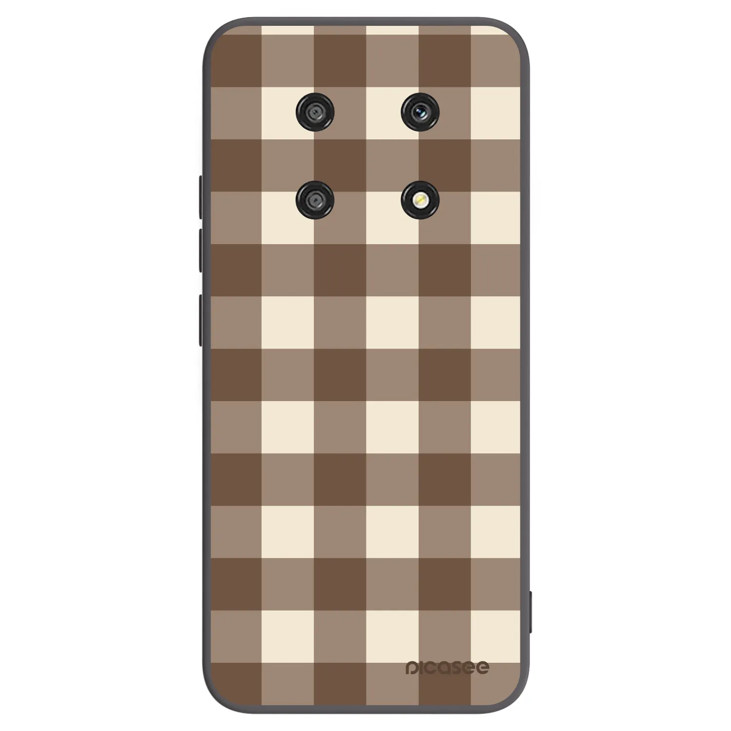 Picasee silikonski črni ovitek za Honor Magic4 Lite 5G - Brown grid