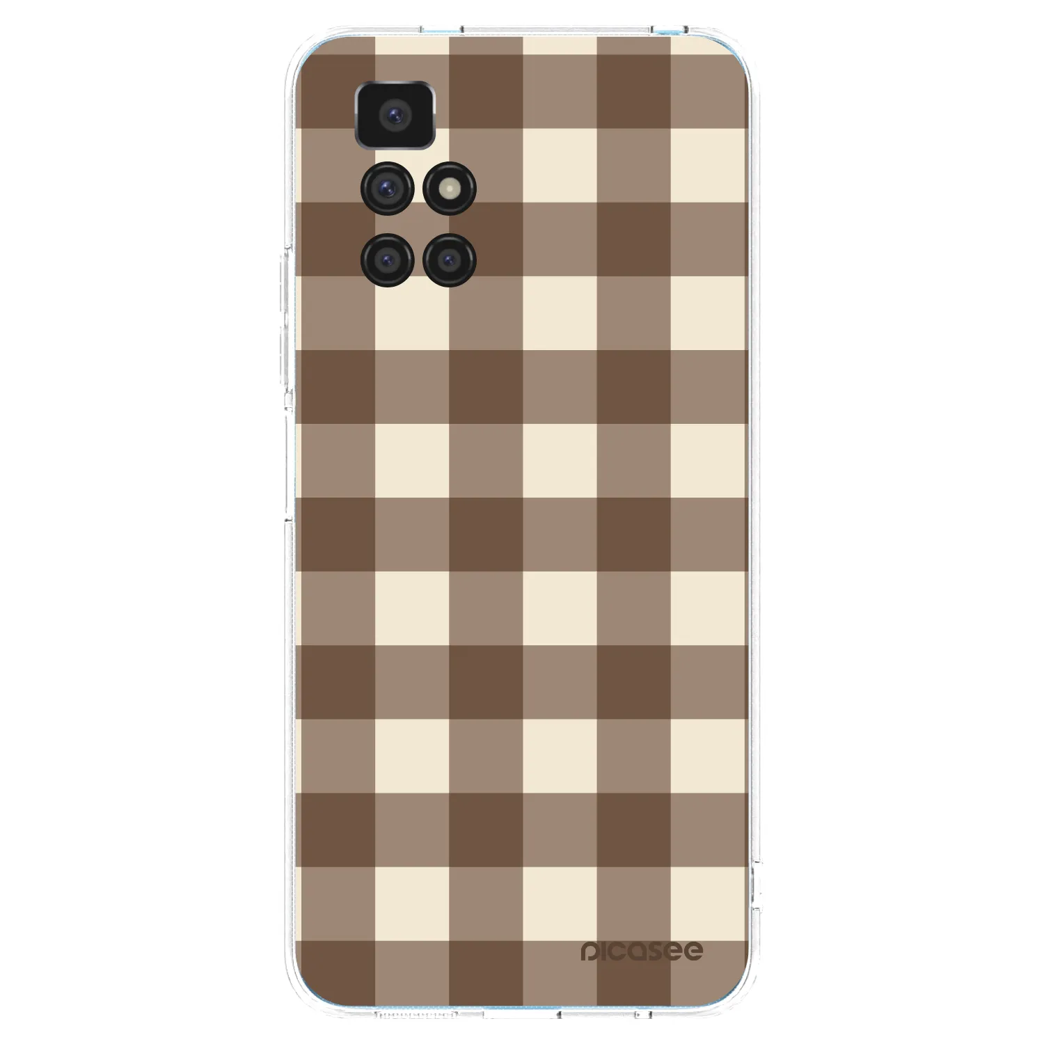 Picasee silikonski prozorni ovitek za Xiaomi Redmi 10 (2022) - Brown grid