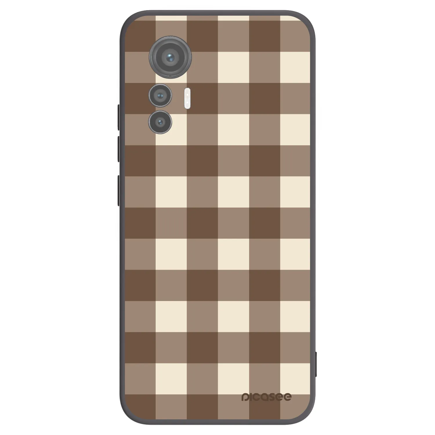 Picasee silikonski črni ovitek za Xiaomi 12 Lite - Brown grid