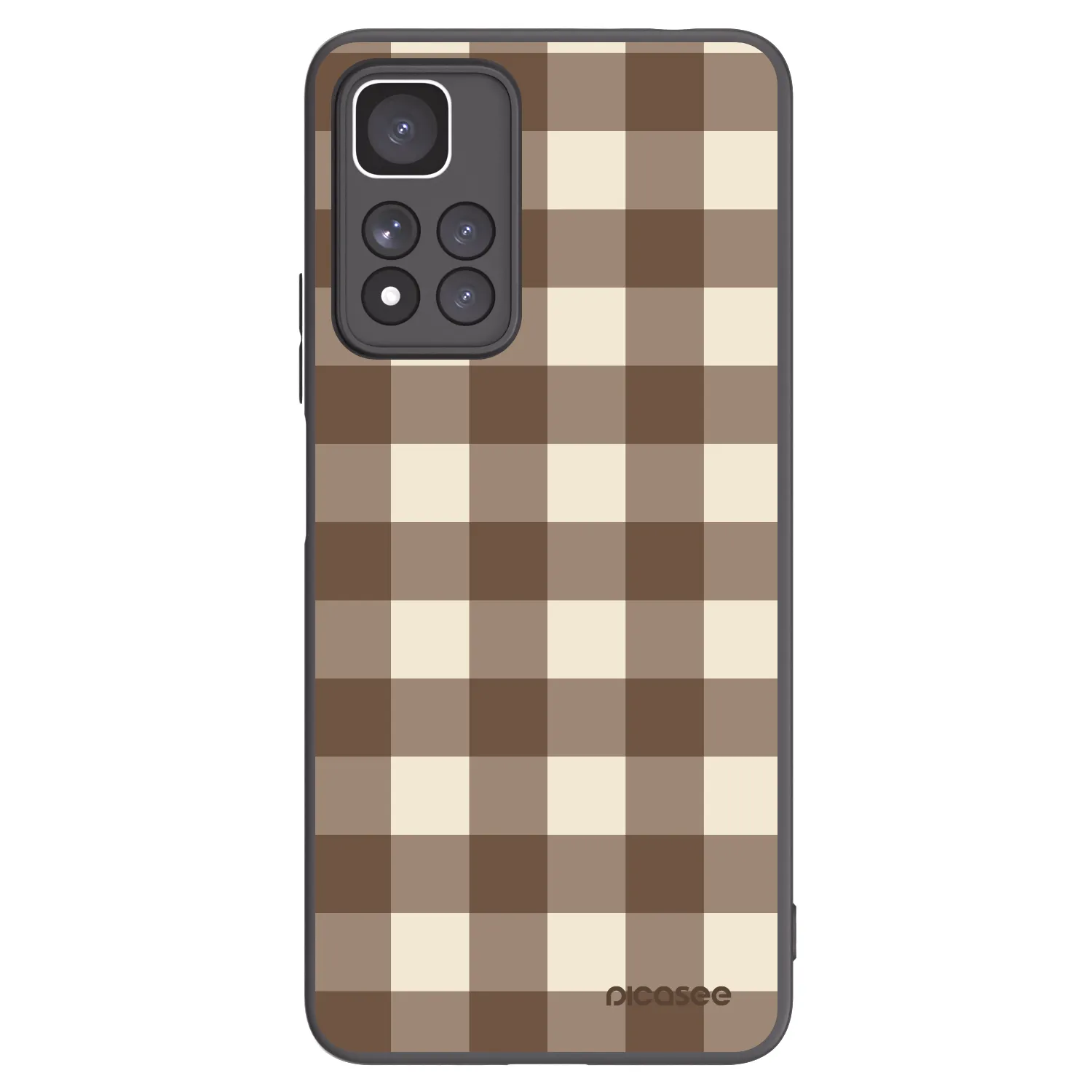 Picasee silikonski črni ovitek za Xiaomi Redmi Note 11 Pro+ 5G - Brown grid
