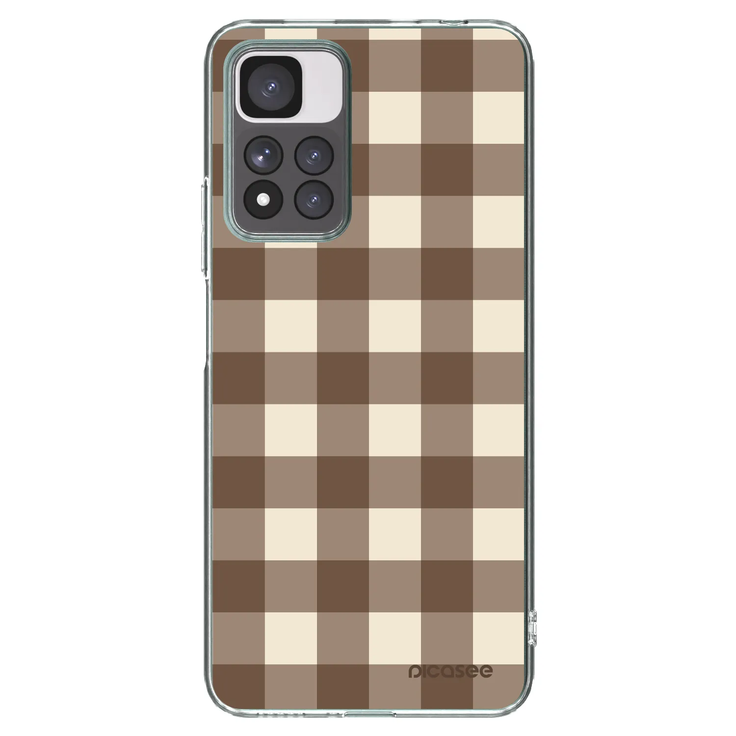 Picasee silikonski prozorni ovitek za Xiaomi Redmi Note 11 Pro+ 5G - Brown grid
